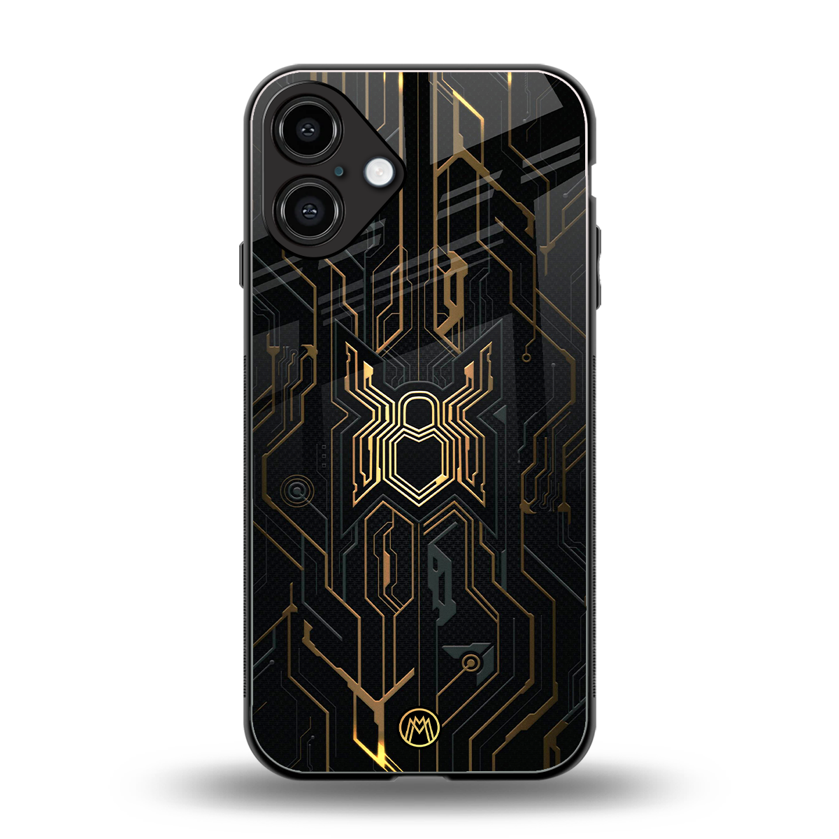 spider verse back phone cover | glass case for iphone 16 plus