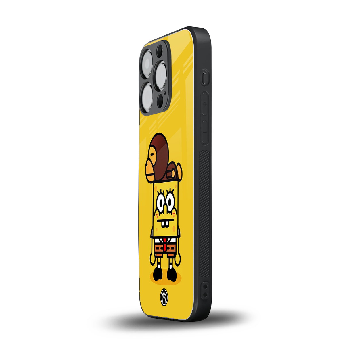 spongebob back phone cover | glass case for iphone 14 pro