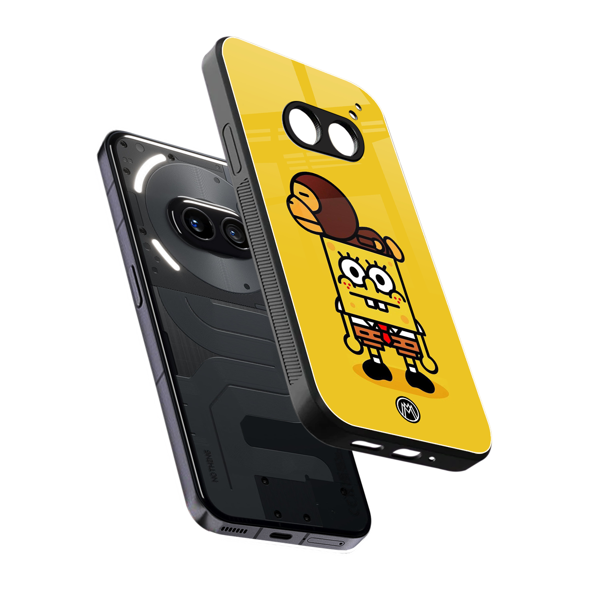 spongebob back phone cover | glass case for nothing phone 2a