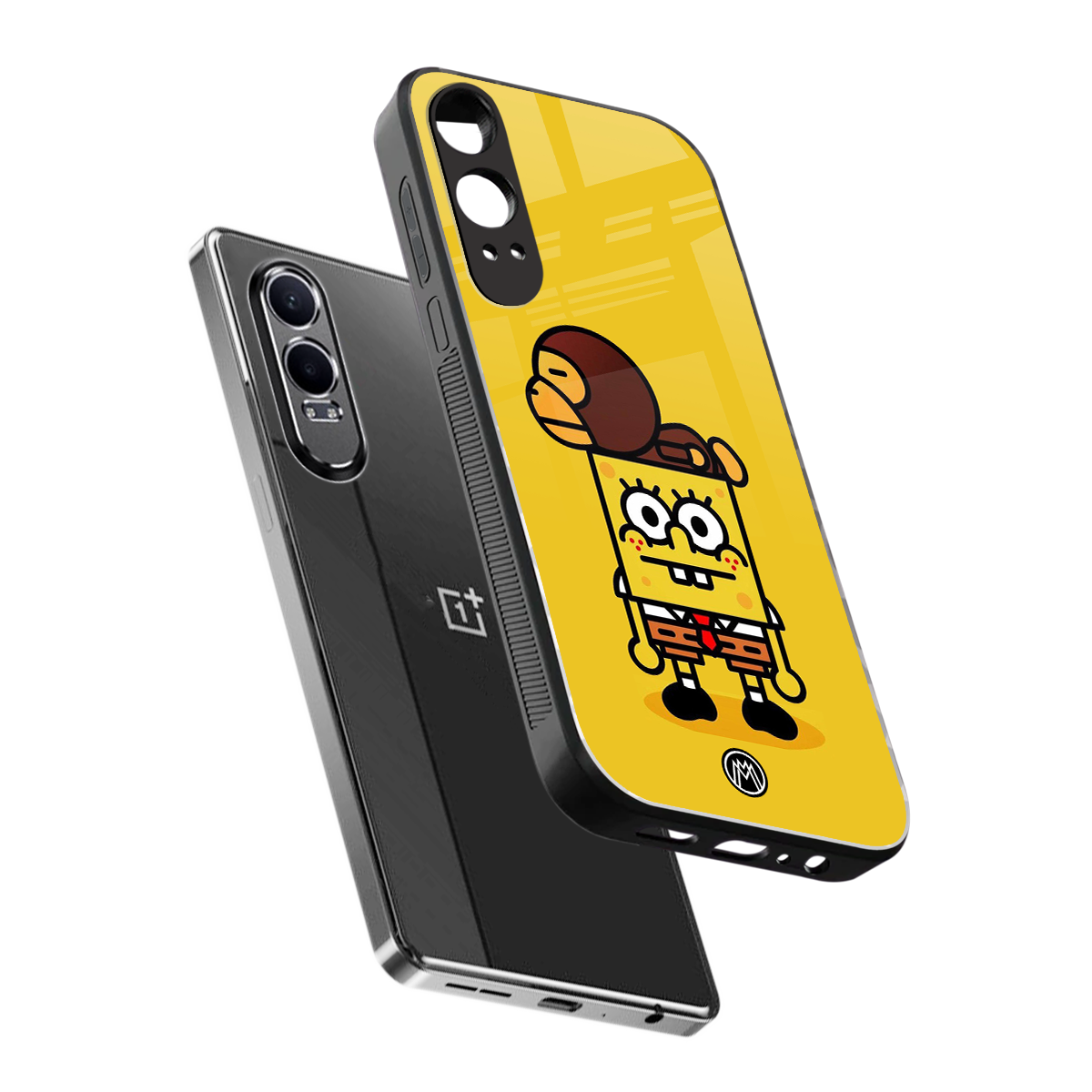 spongebob back phone cover | glass case for oneplus nord ce 4 lite