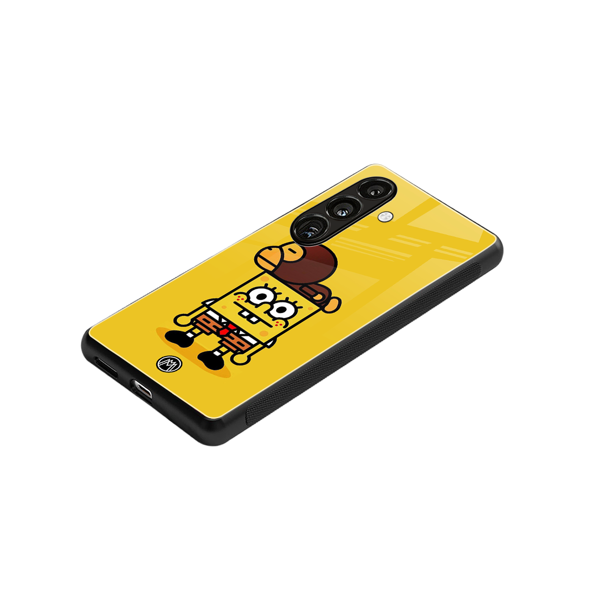 spongebob back phone cover | glass case for samsung galaxy s24 fe