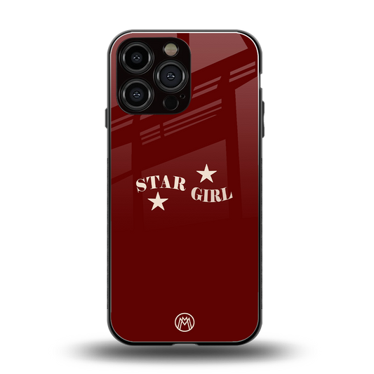 star girl back phone cover | glass case for iphone 14 pro max
