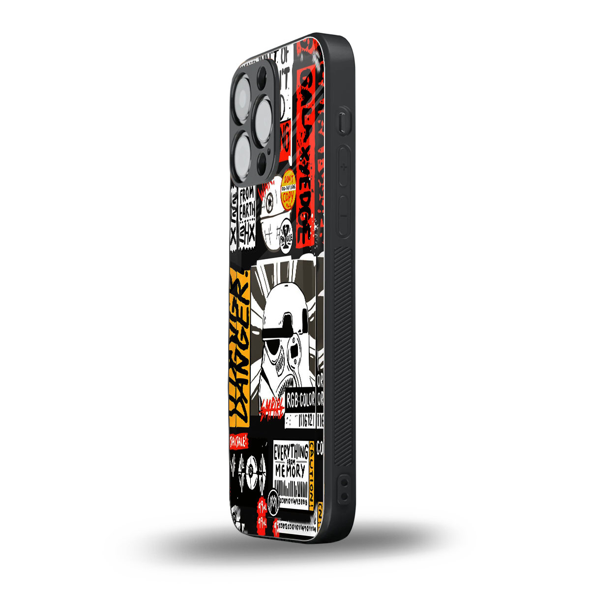 star wars collage back phone cover | glass case for iphone 14 pro max