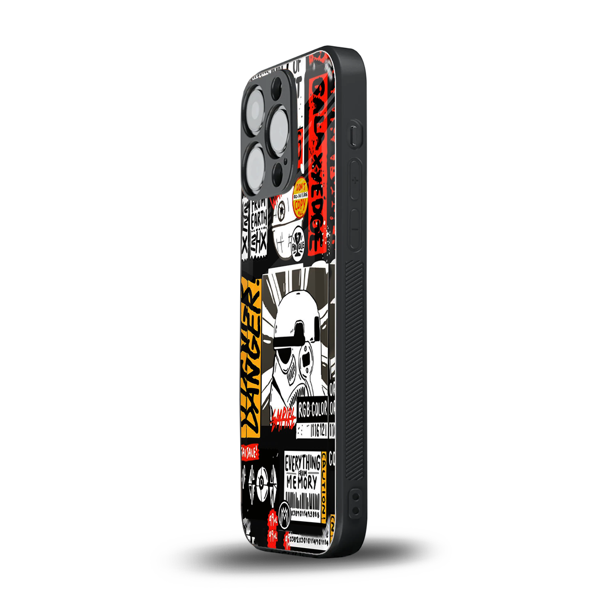 star wars collage back phone cover | glass case for iphone 14 pro