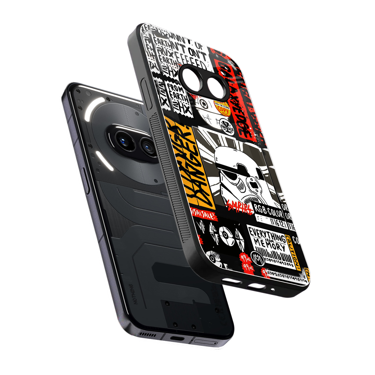 star wars collage back phone cover | glass case for nothing phone 2a