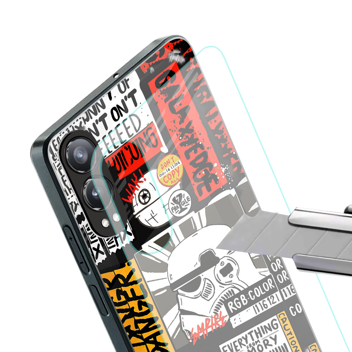star wars collage back phone cover | glass case for oneplus nord ce 4 lite