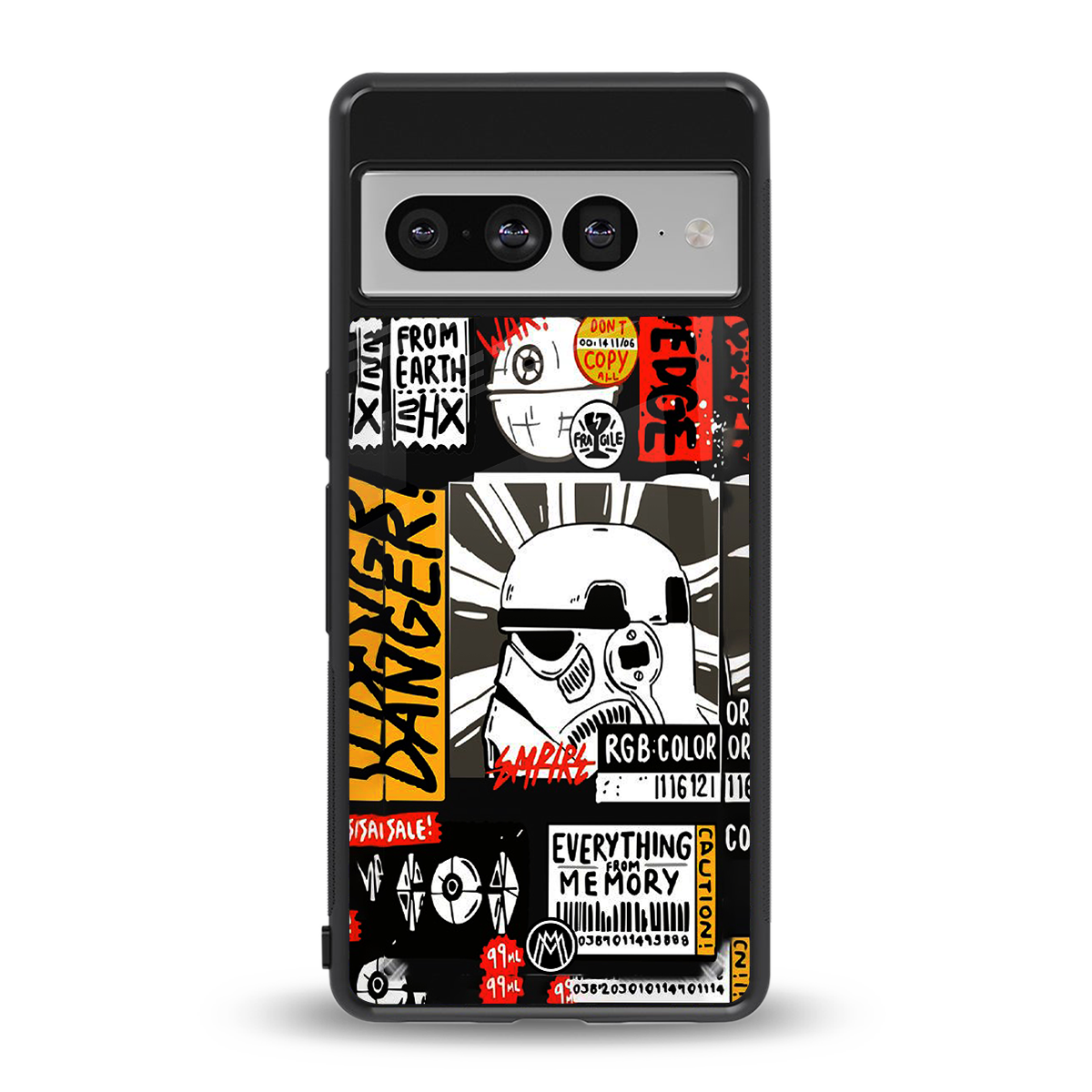 star wars collage back phone cover | glass case for google pixel 7 pro