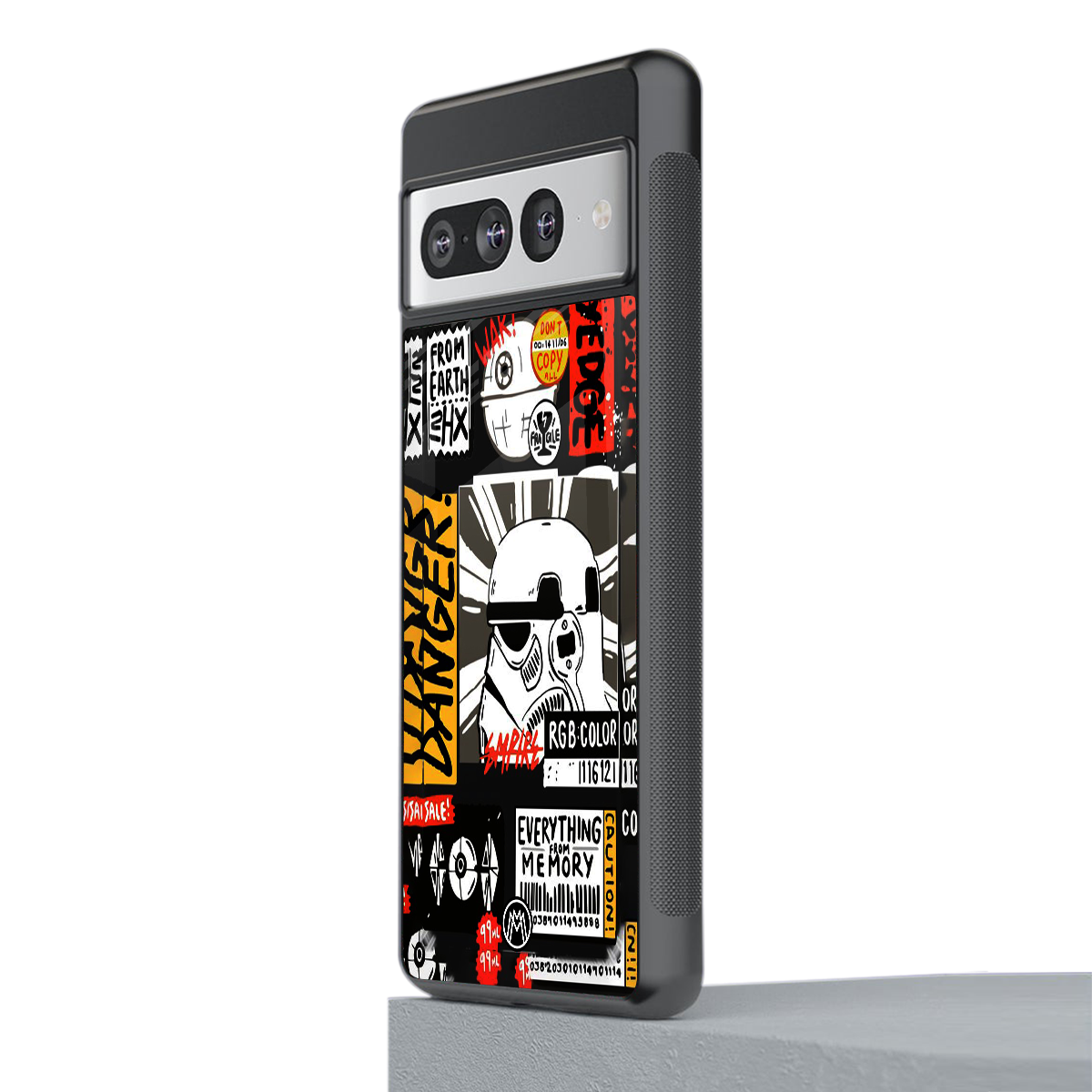 star wars collage back phone cover | glass case for google pixel 7 pro