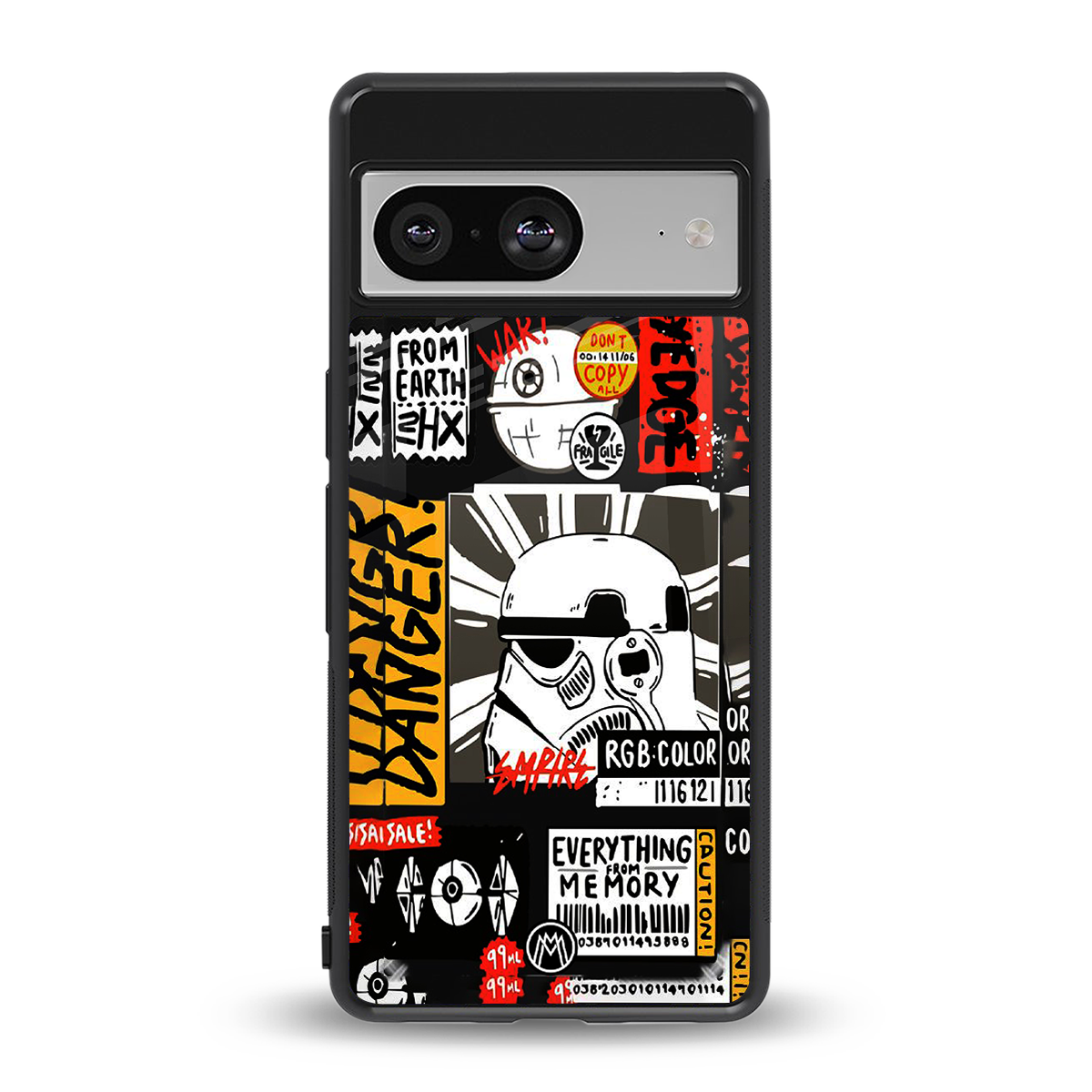 star wars collage back phone cover | glass case for Google Pixel 8