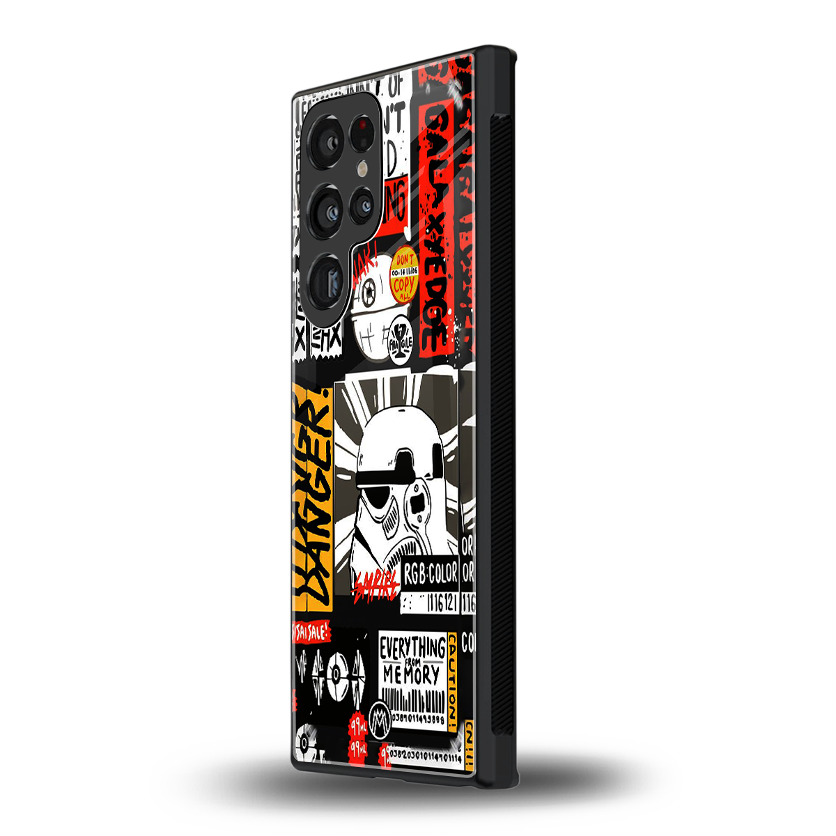 star wars collage back phone cover | glass case for samsung galaxy s23 ultra