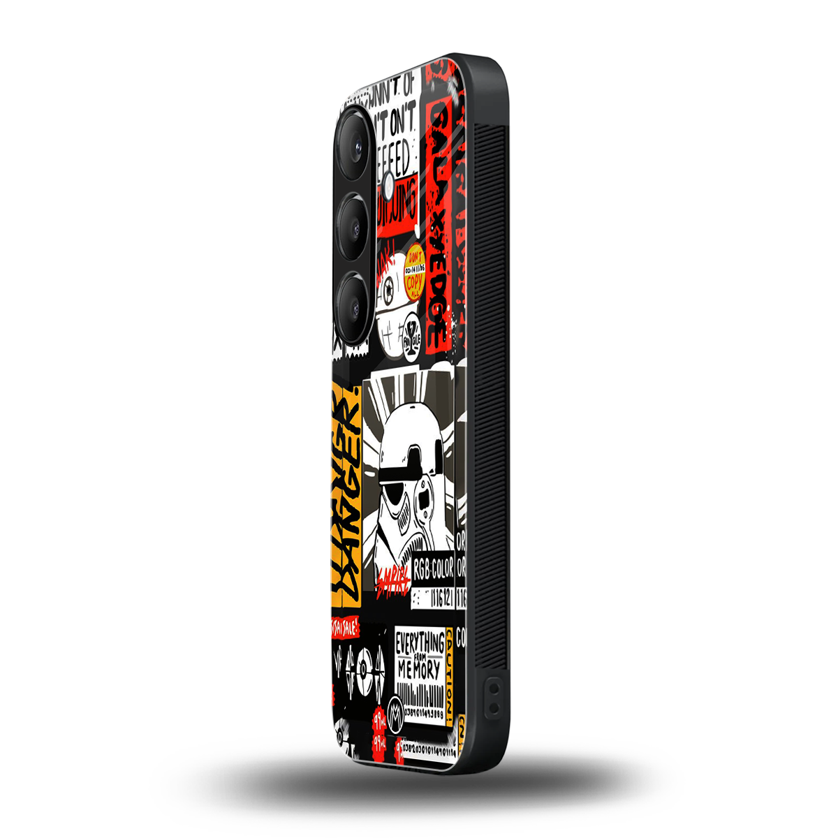 star wars collage back phone cover | glass case for samsung galaxy s23