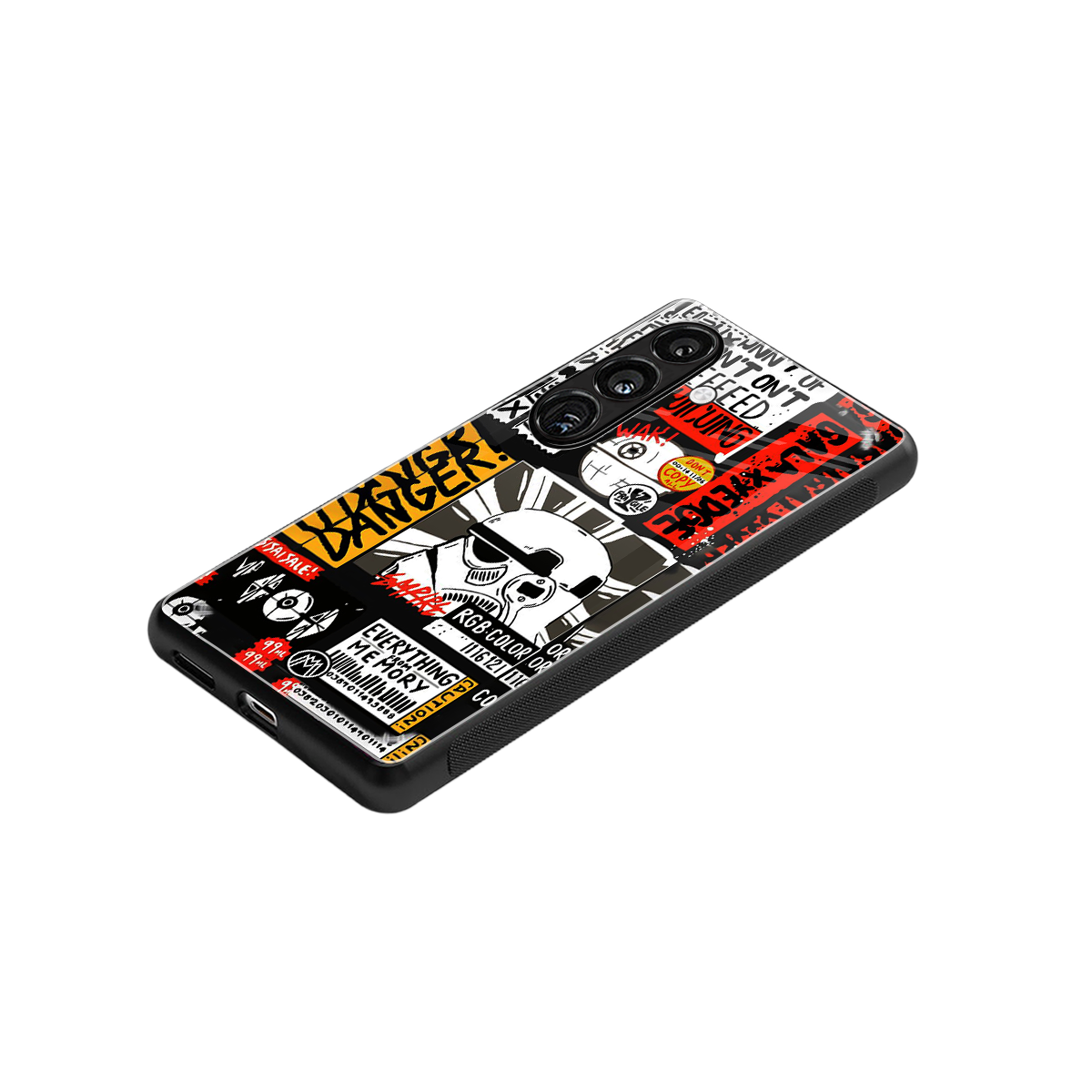 star wars collage back phone cover | glass case for samsung galaxy s23