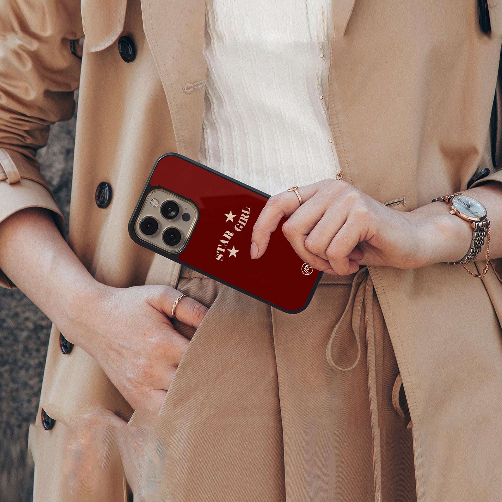 star girl back phone cover | glass case for google pixel 9 pro