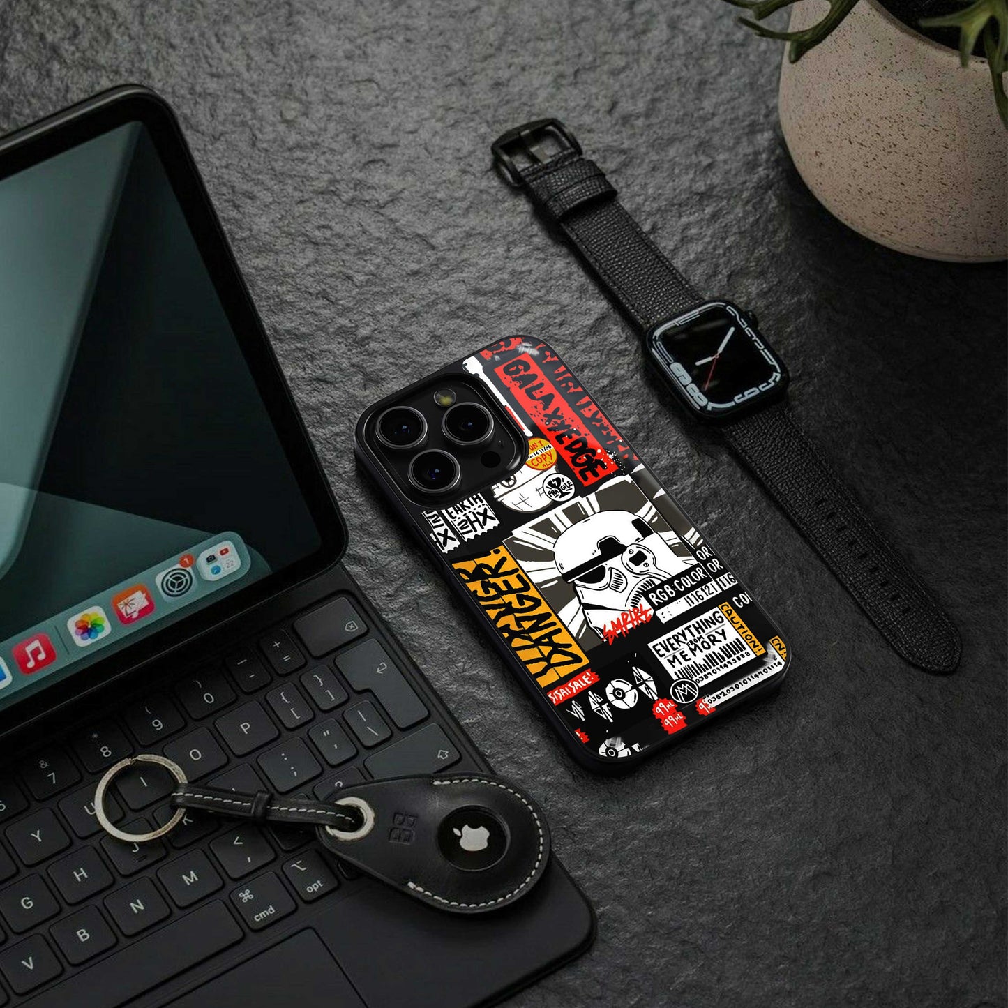 star wars collage back phone cover | glass case for google pixel 7 pro