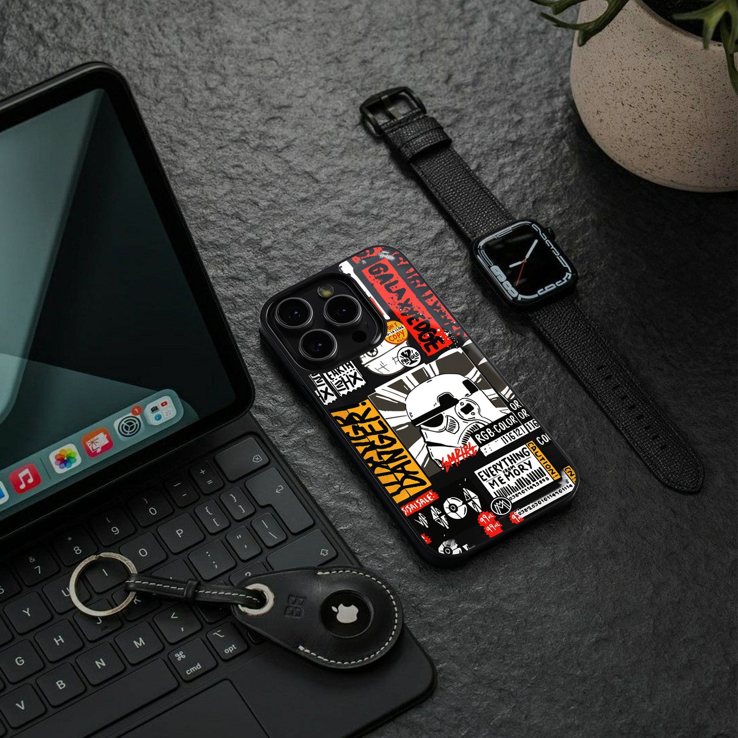 star wars collage back phone cover | glass case for iphone 16