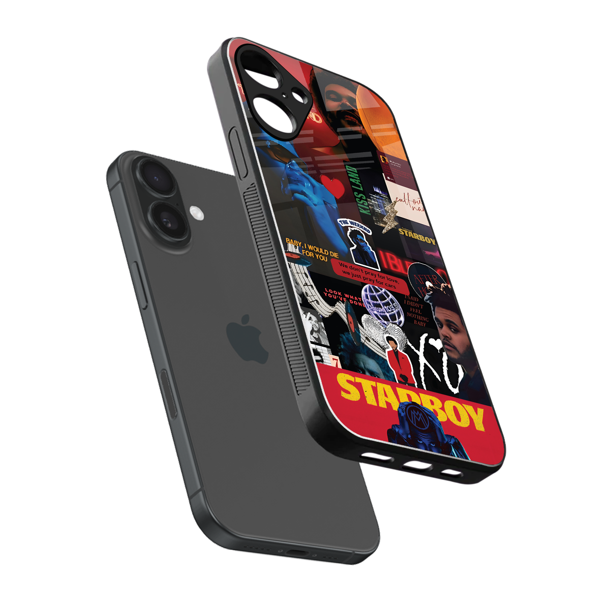 starboy mix back phone cover | glass case for iphone 16 plus