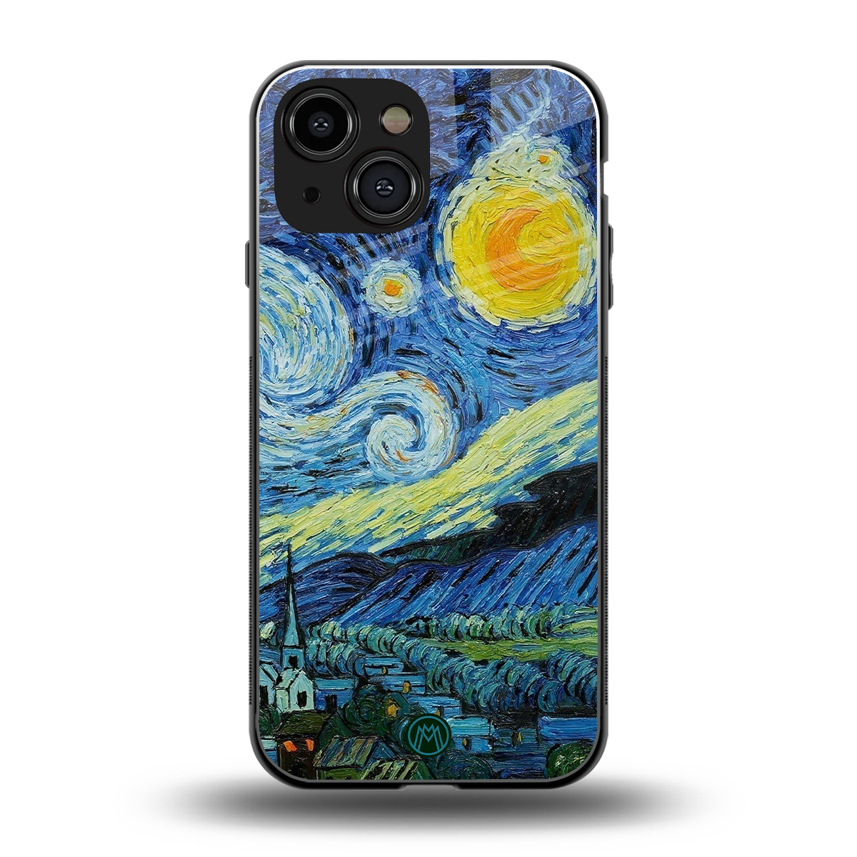 starry night back phone cover | glass case for iphone 13 mini