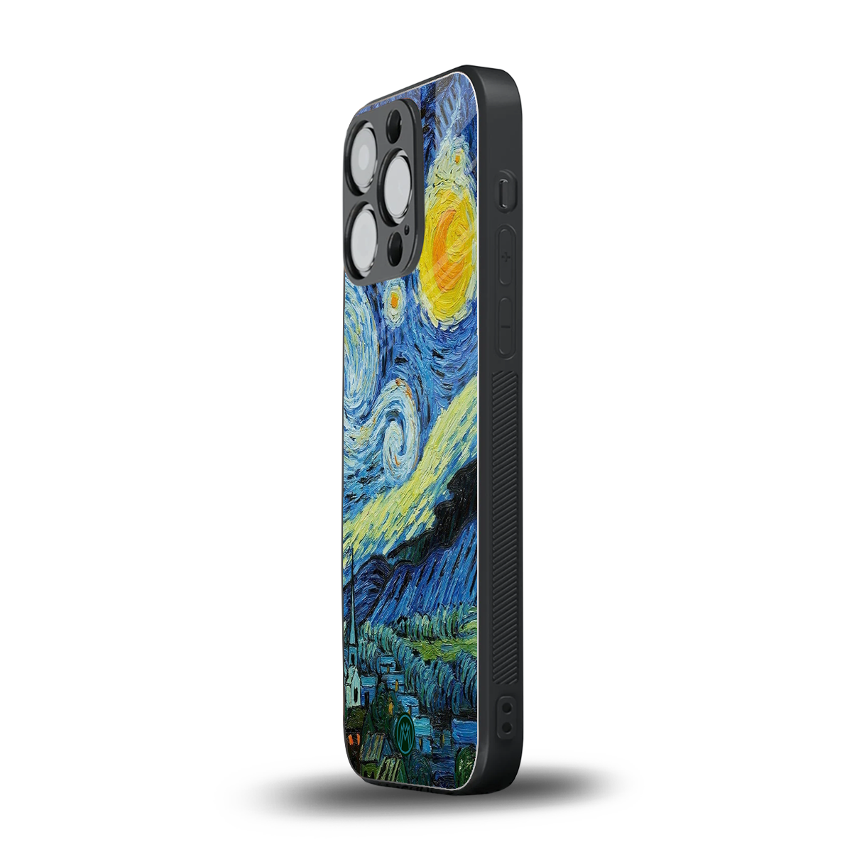 starry night back phone cover | glass case for iphone 14 pro