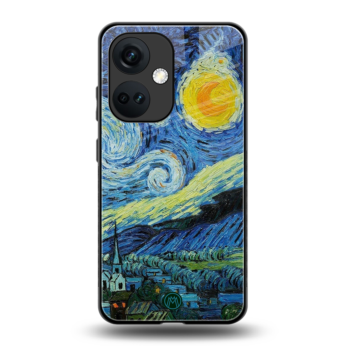 starry night back phone cover | glass case for oneplus nord ce 3