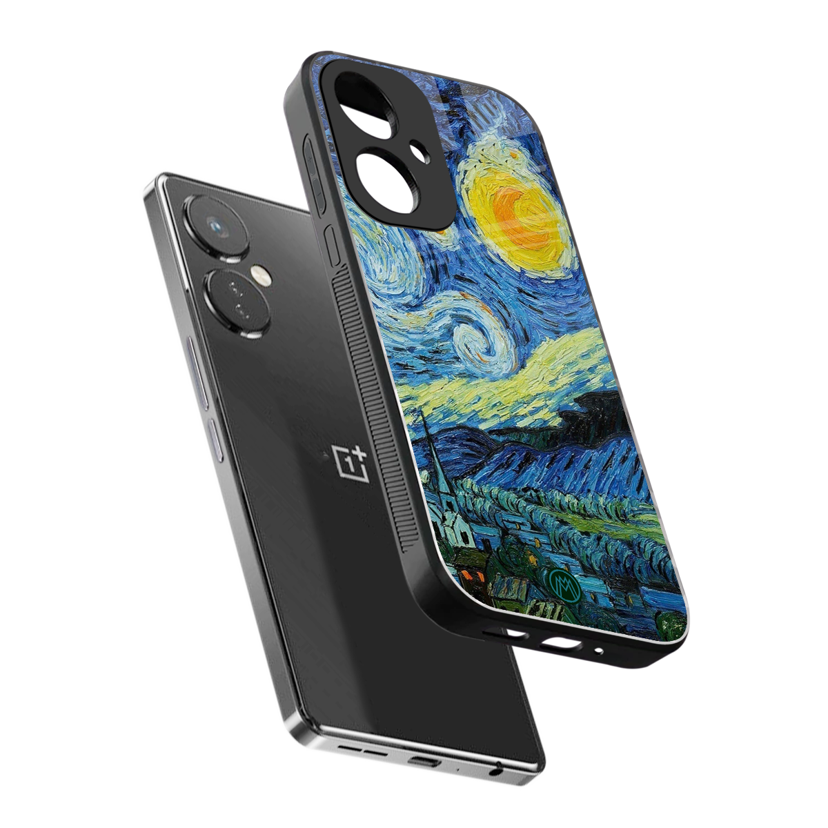 starry night back phone cover | glass case for oneplus nord ce 3