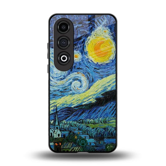 starry night back phone cover | glass case for oneplus nord ce 4
