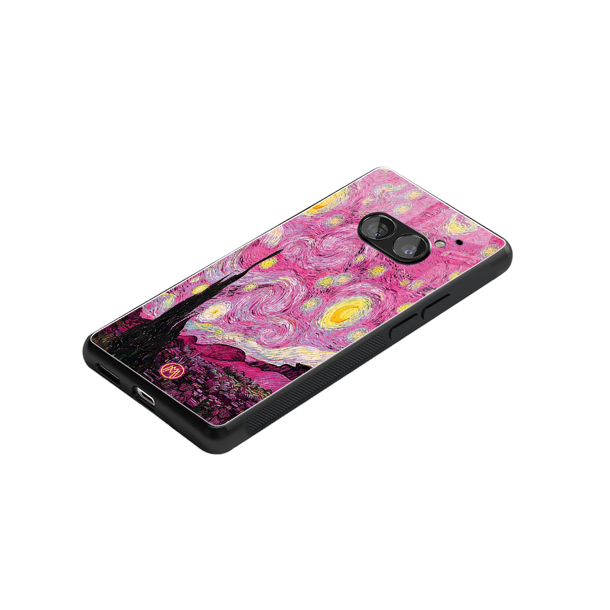 starry night pink back phone cover | glass case for nothing phone 2a