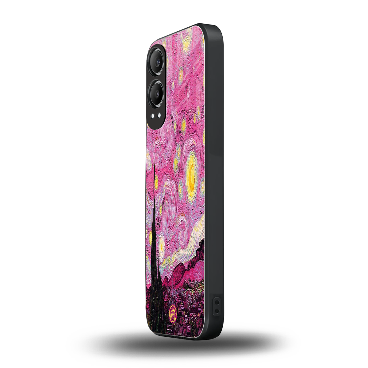 starry night pink back phone cover | glass case for oneplus nord ce 4 lite