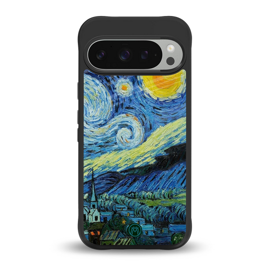starry night back phone cover | glass case for google pixel 9 pro