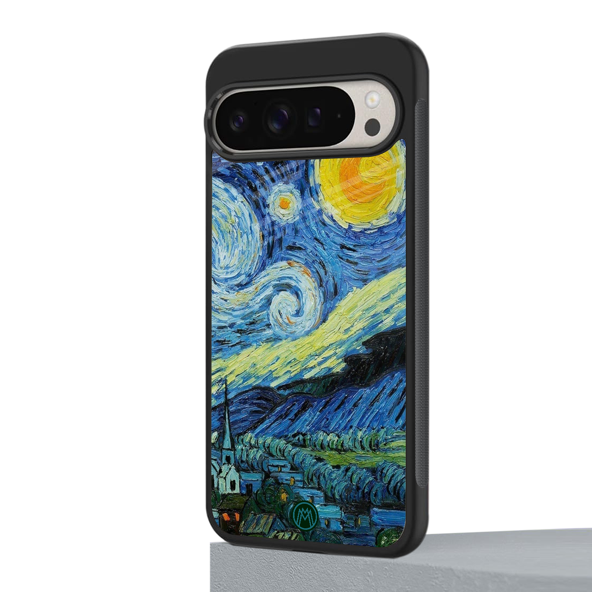 starry night back phone cover | glass case for google pixel 9 pro