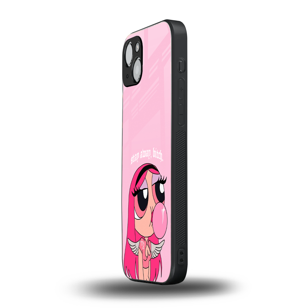stay away back phone cover | glass case for iphone 15