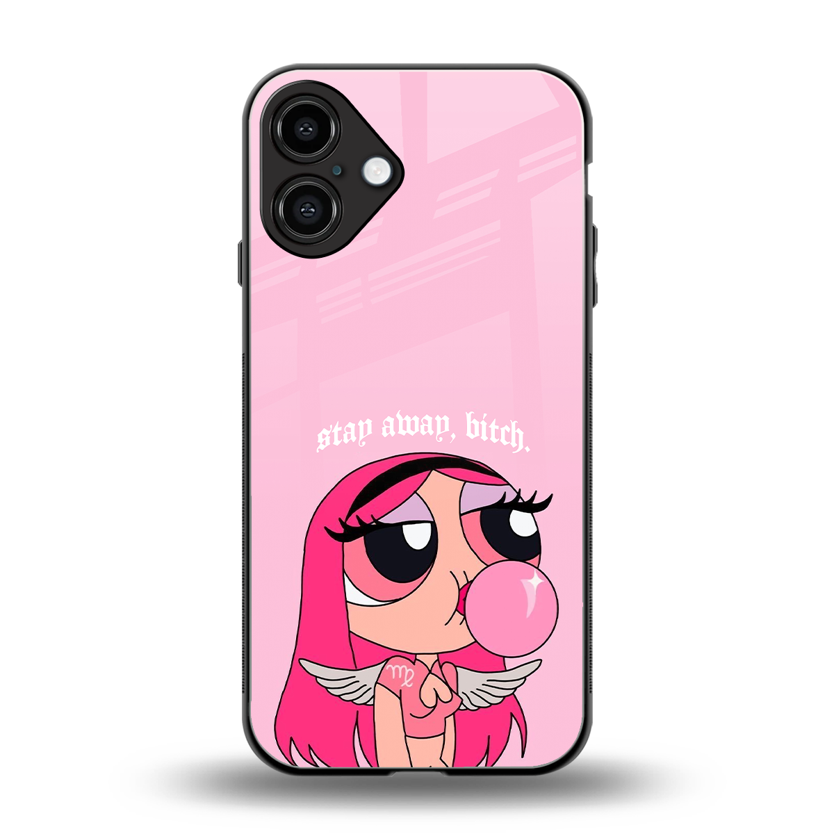 stay away back phone cover | glass case for iphone 16 plus