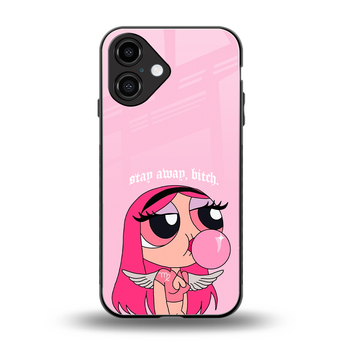 stay away back phone cover | glass case for iphone 16