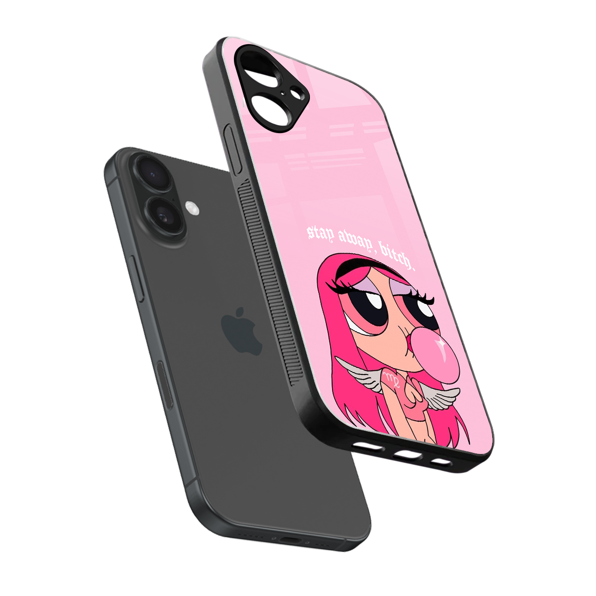 stay away back phone cover | glass case for iphone 16