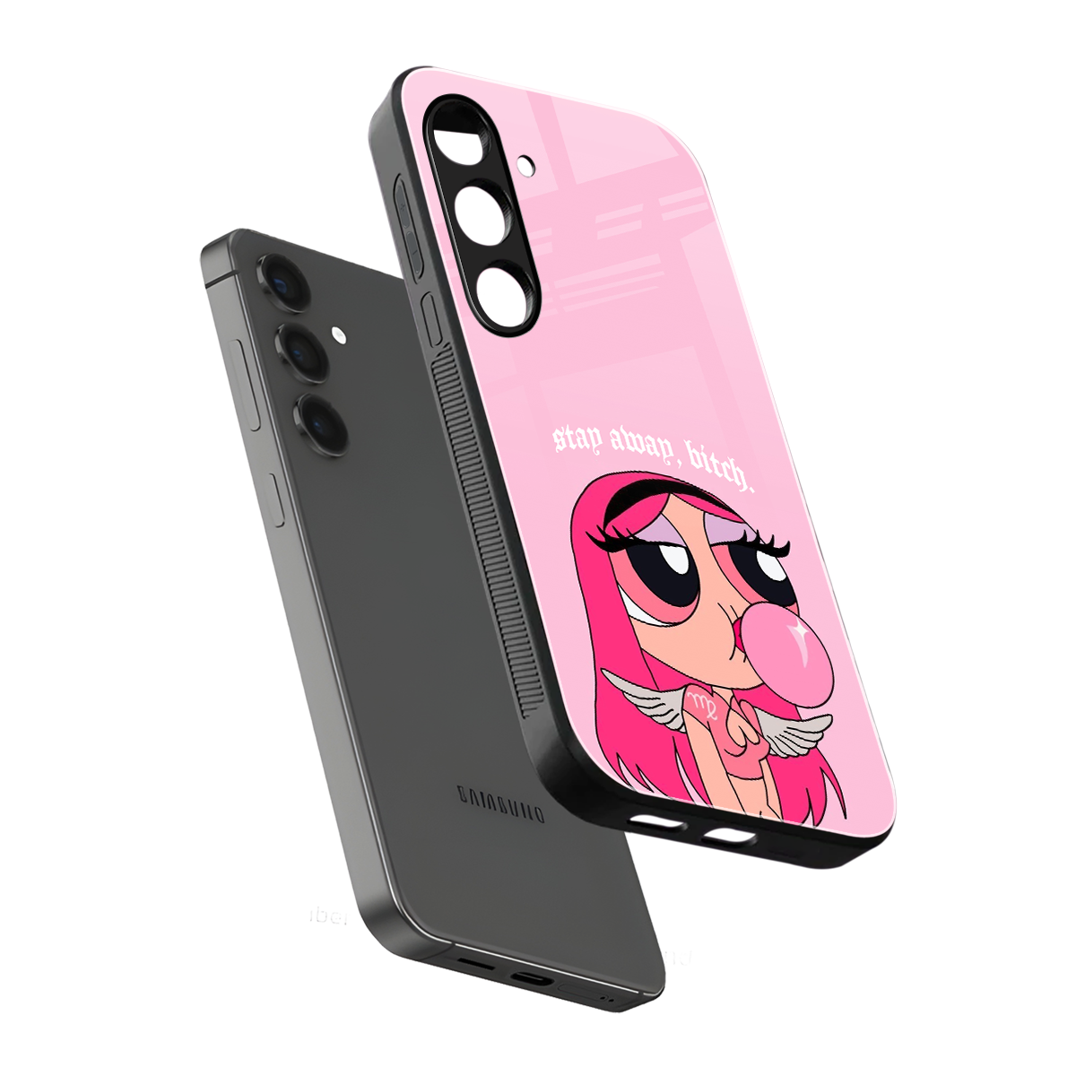 stay away back phone cover | glass case for samsung galaxy s23 plus