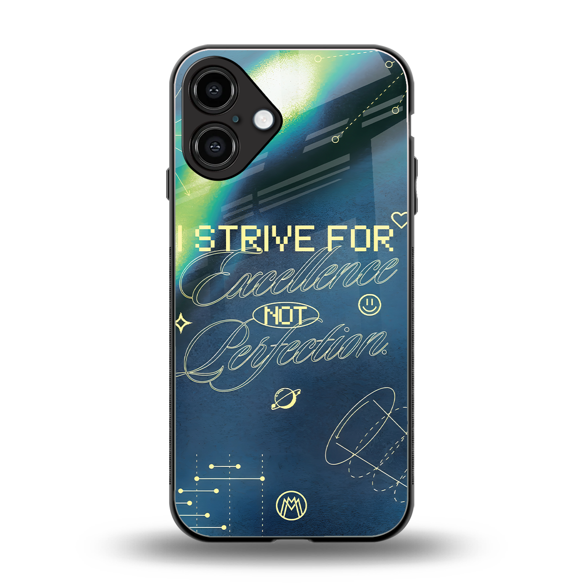 strive on back phone cover | glass case for iphone 16 plus