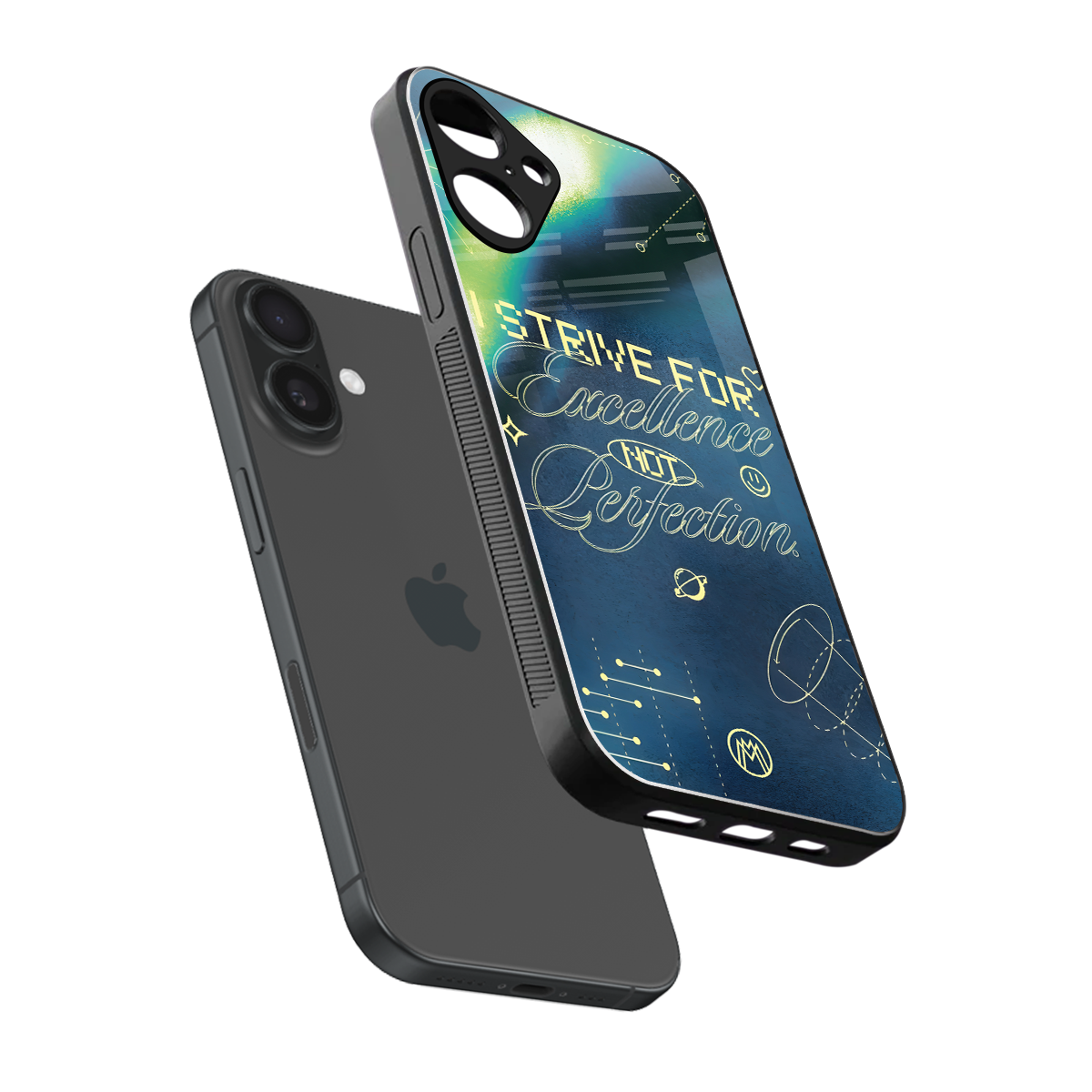 strive on back phone cover | glass case for iphone 16 plus