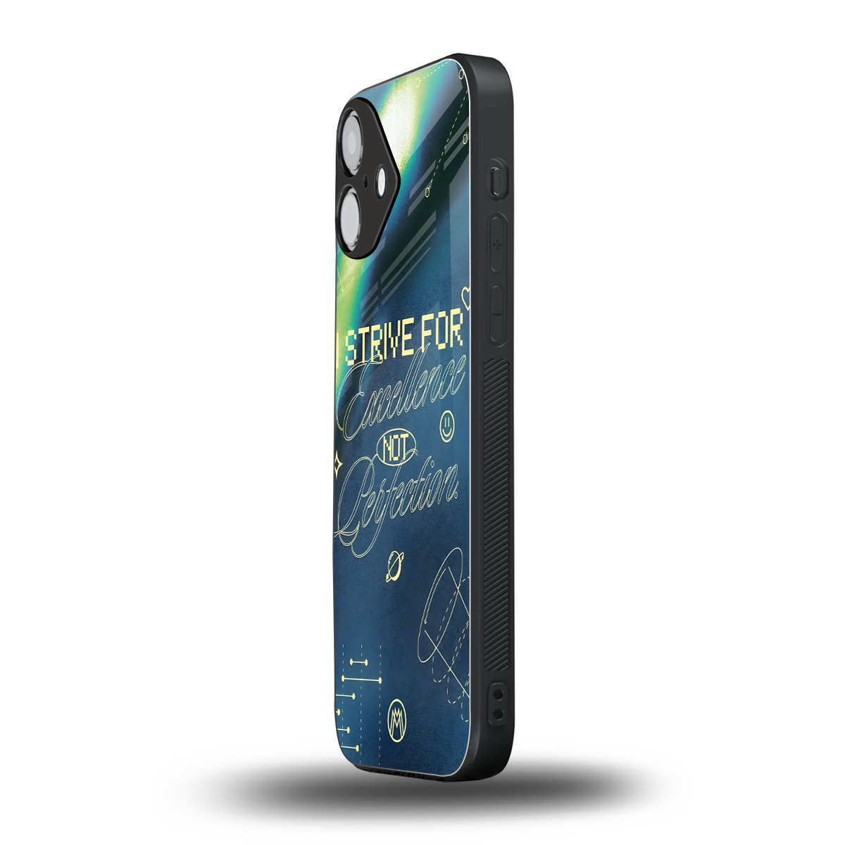 strive on back phone cover | glass case for iphone 16 plus