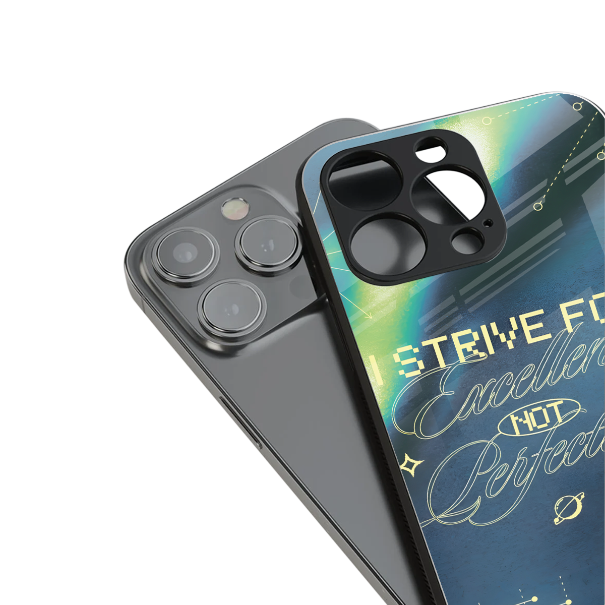 strive on back phone cover | glass case for iphone 14 pro max