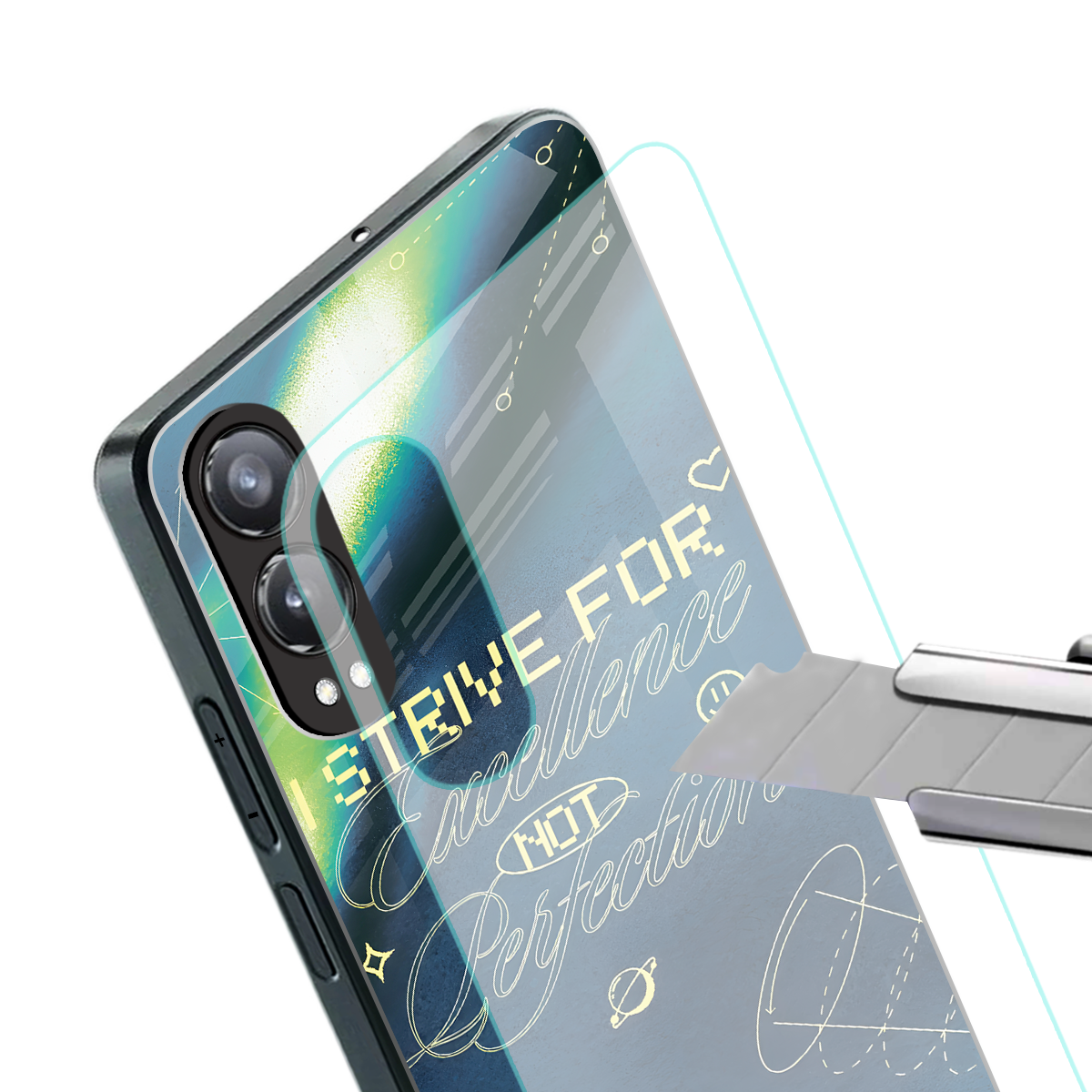 strive on back phone cover | glass case for oneplus nord ce 4 lite