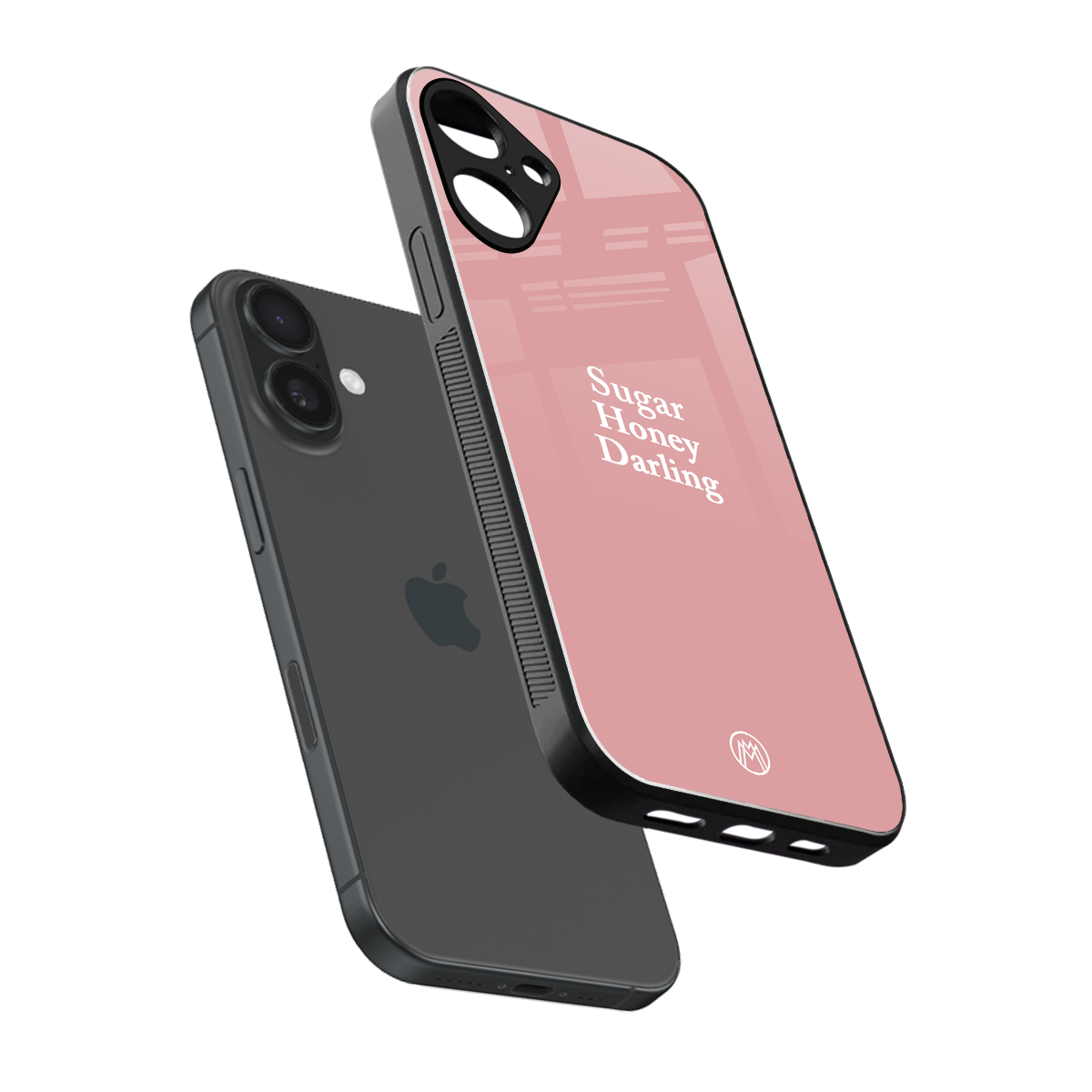 suger honey darling back phone cover | glass case for iphone 16 plus