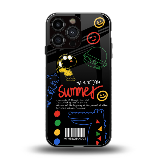 summer motivation back phone cover | glass case for iphone 14 pro max