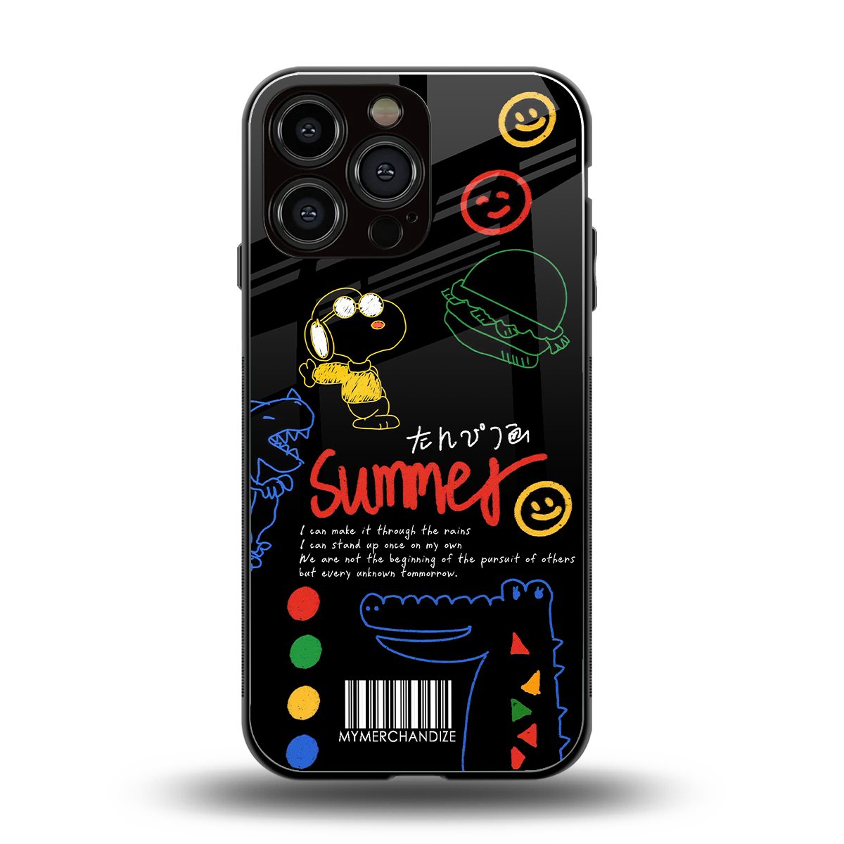 summer motivation back phone cover | glass case for iphone 14 pro max