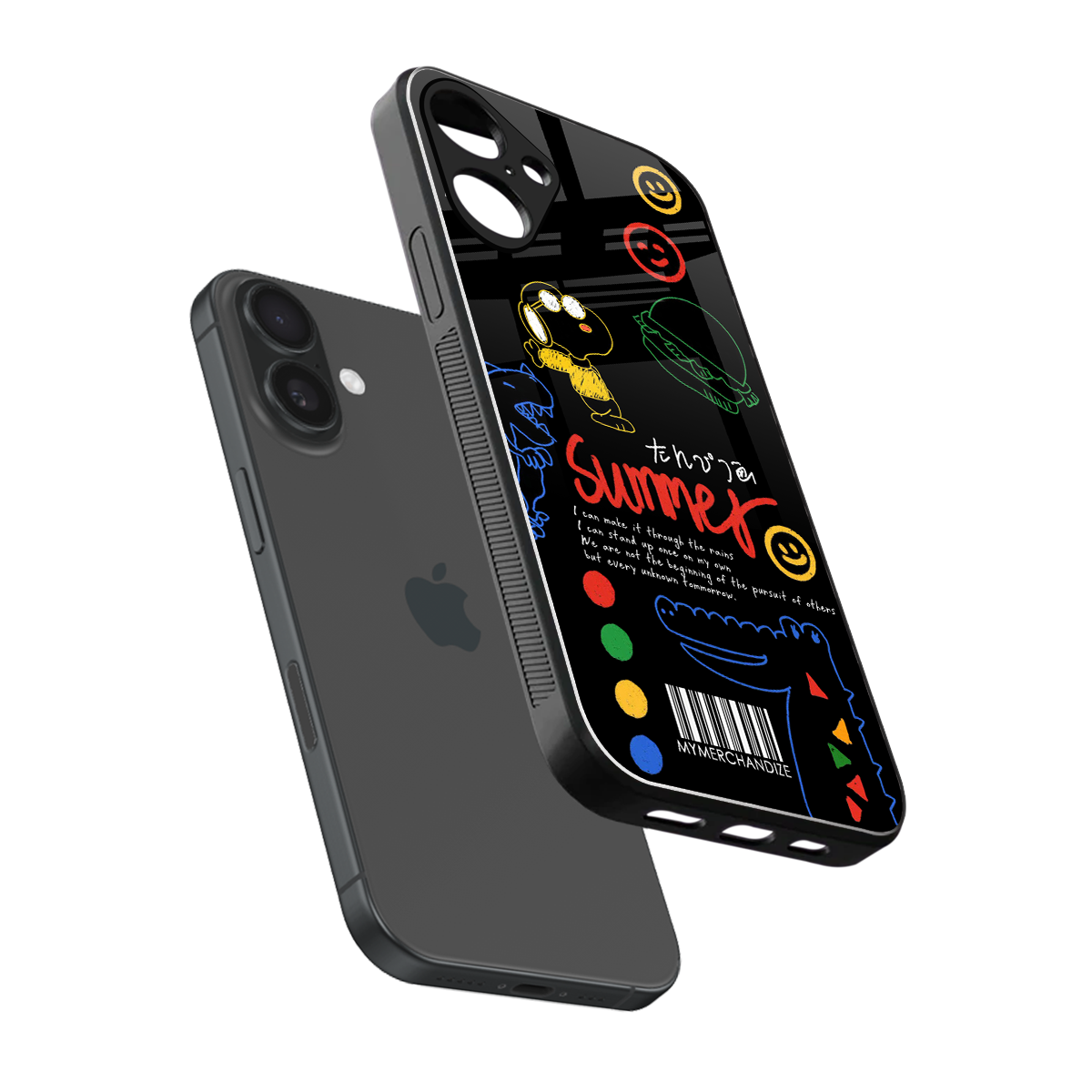 summer motivation back phone cover | glass case for iphone 16 plus