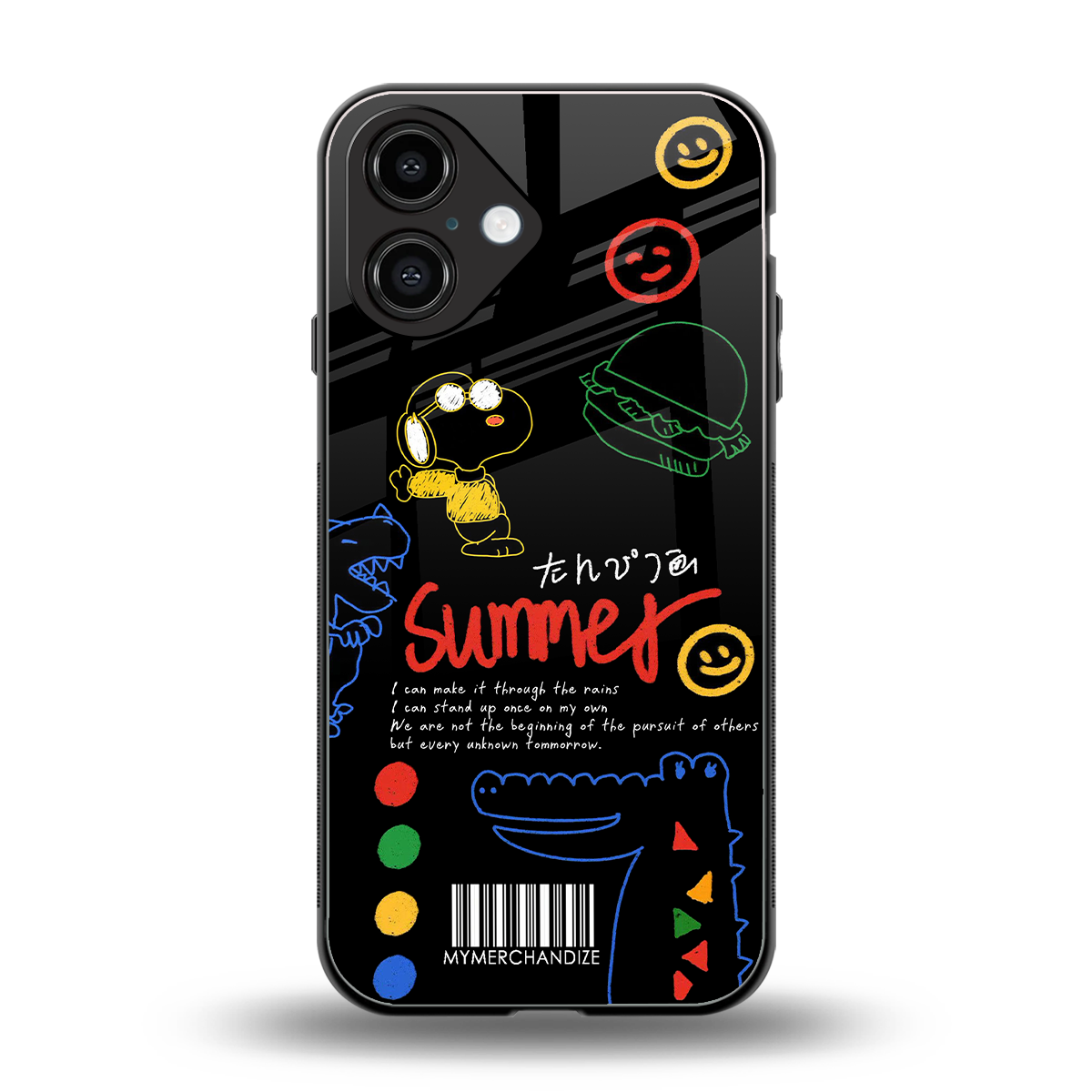 summer motivation back phone cover | glass case for iphone 16