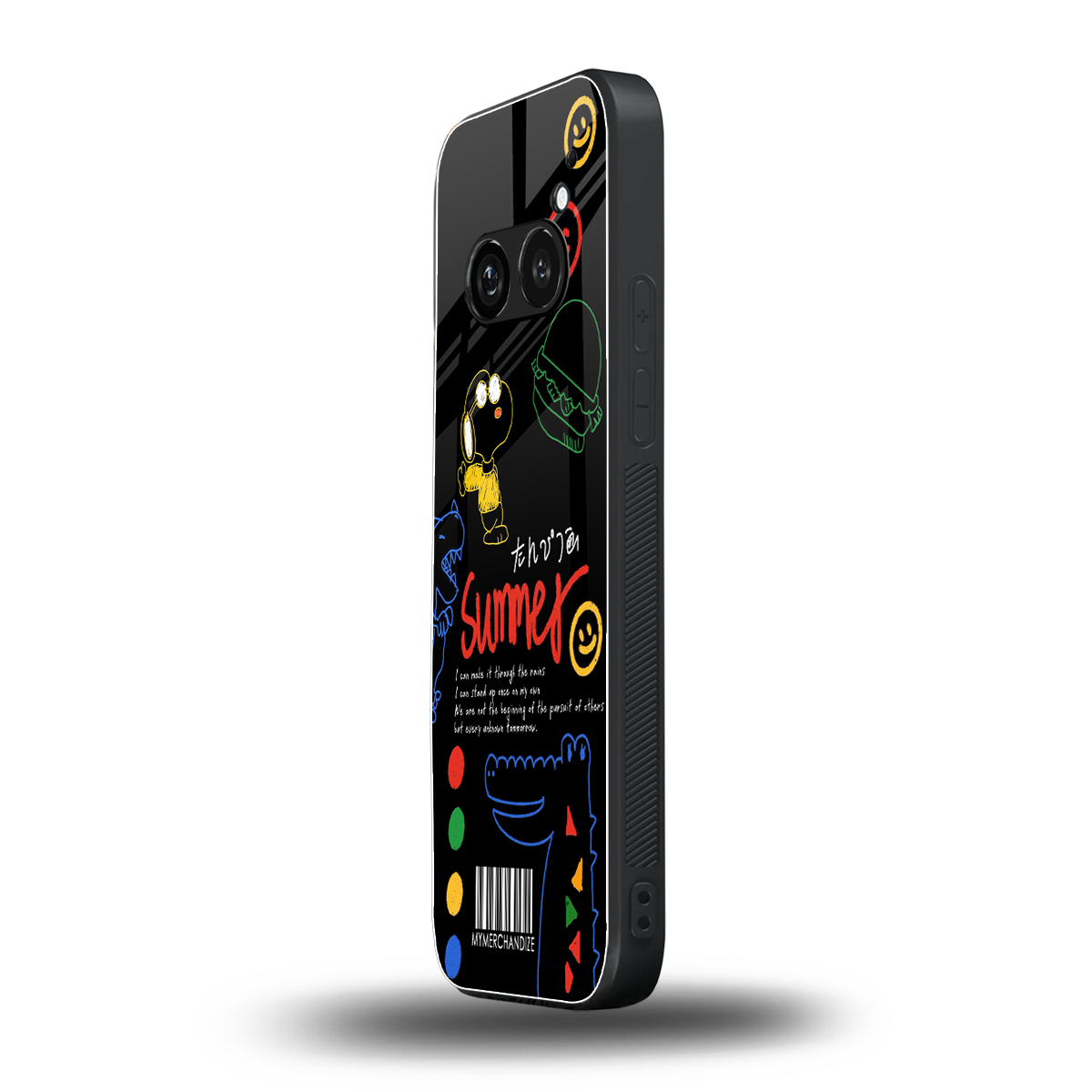 summer motivation back phone cover | glass case for nothing phone 2a