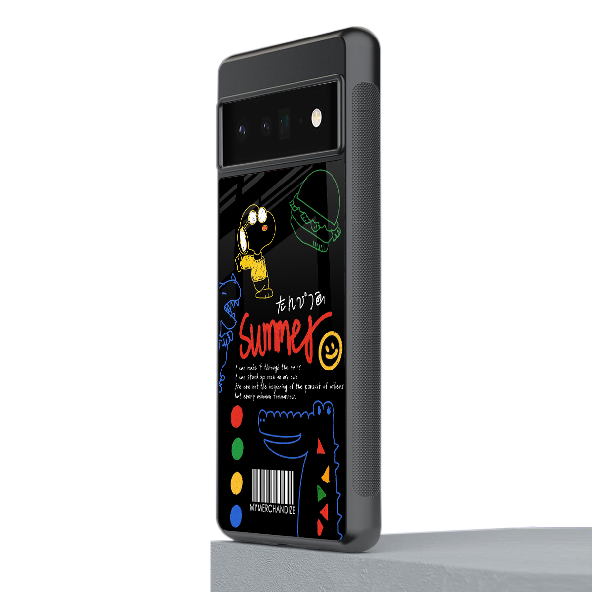 summer motivation back phone cover | glass case for google pixel 6 pro