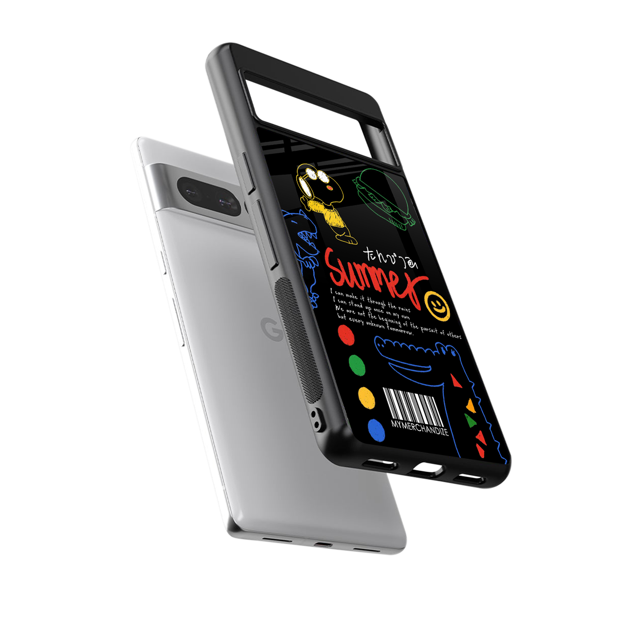 summer motivation back phone cover | glass case for google pixel 7 pro