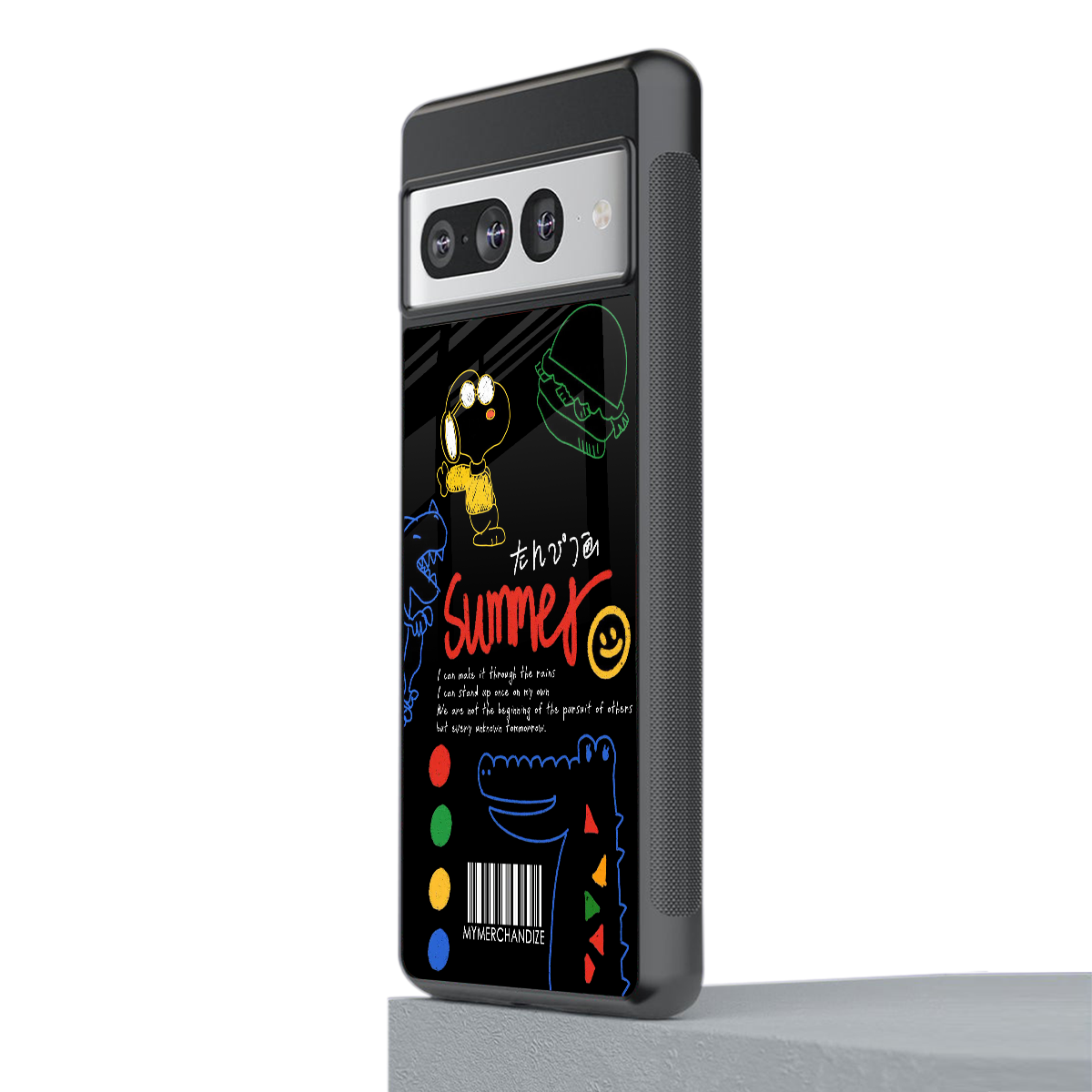 summer motivation back phone cover | glass case for google pixel 7 pro