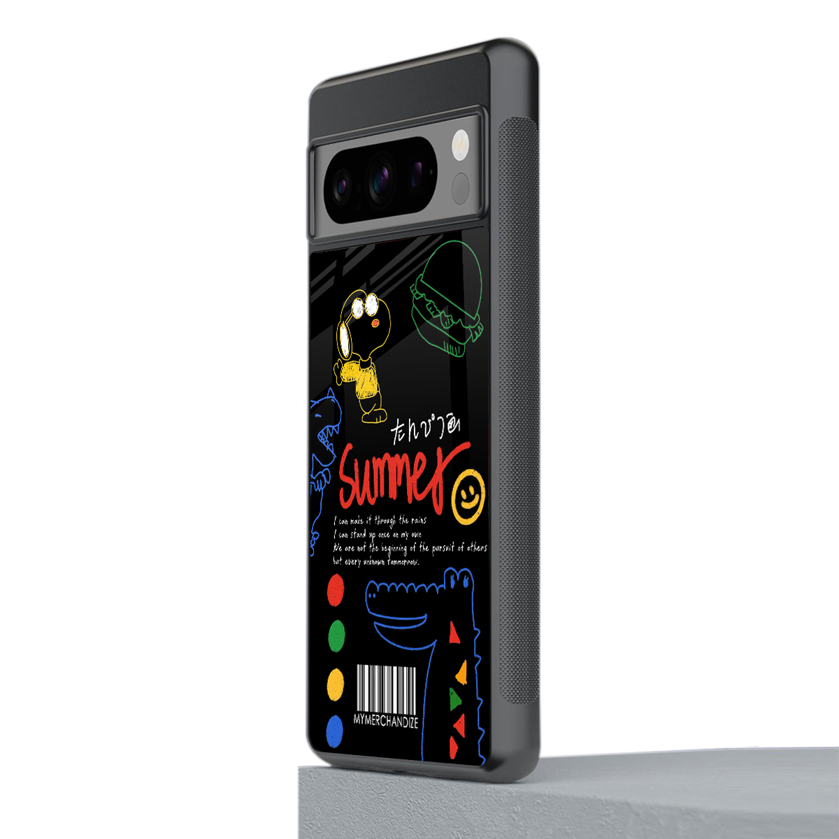 summer motivation back phone cover | glass case for google pixel 8 pro