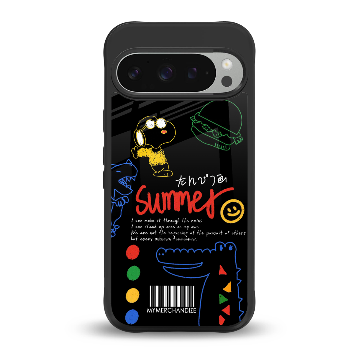 summer motivation back phone cover | glass case for google pixel 9 pro xl